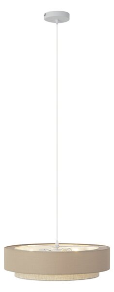 Nowoczesna lampa wisząca beżowa z naturalnym kolorem 50 cm 3-źródła światła - Drum Duo