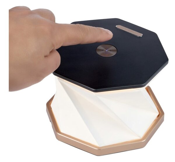 Czarna dekoracja świetlna na USB ø 12 cm Twist Hexagon – Gingko