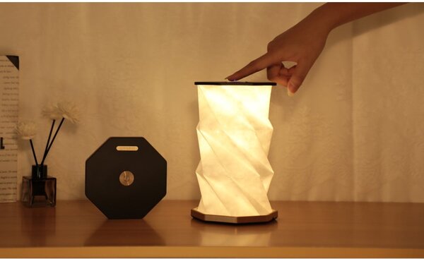 Czarna dekoracja świetlna na USB ø 12 cm Twist Hexagon – Gingko