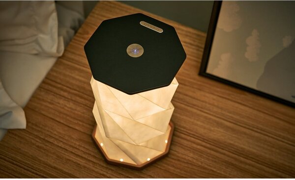 Czarna dekoracja świetlna na USB ø 12 cm Twist Hexagon – Gingko