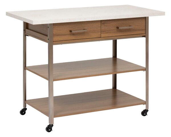 Wyspa kuchenna, mobilna COME, 2 szuflady, 120 cm