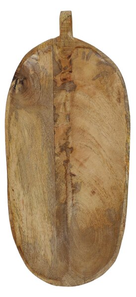 Deska do serwowania w kształcie liścia, drewno mango, 40 x 18 cm