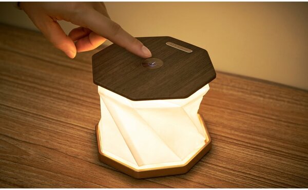 Brązowa dekoracja świetlna na USB ø 12 cm Twist Hexagon – Gingko