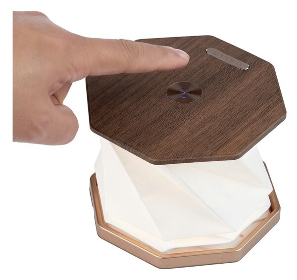 Brązowa dekoracja świetlna na USB ø 12 cm Twist Hexagon – Gingko