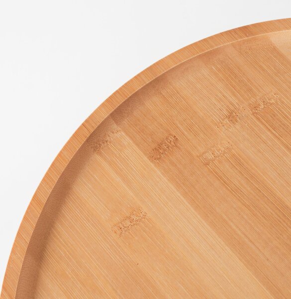 Zestaw stolików pomocniczych z bambusowym blatem BORINO, wys. 38-45 cm