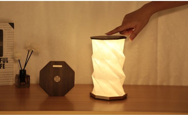 Brązowa dekoracja świetlna na USB ø 12 cm Twist Hexagon – Gingko