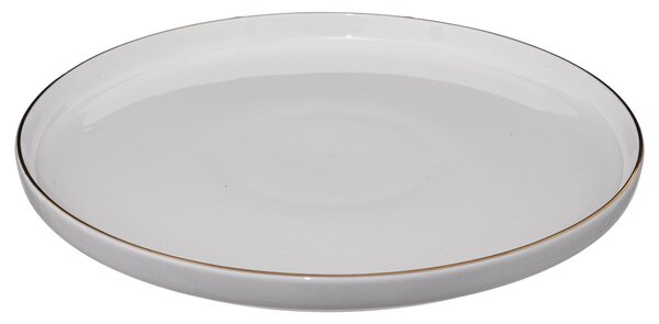 Talerze obiadowe porcelanowe SUBLIMA, złota obwódka, 6 sztuk x Ø 27 cm