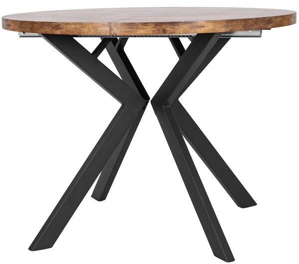 Loftowy stół rozkładany Lukas 100-250 cm dąb rustykalny