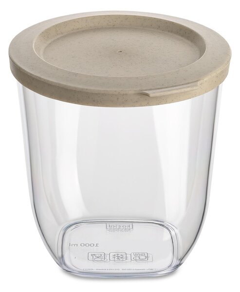 Pojemnik plastikowy na żywność sypką CONNECT, hermetyczny, 1000 ml, KOZIOL