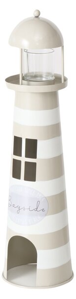 Zestaw metalowych dekoracji w kształcie latarni morskich SANDS, wys. 40-57 cm