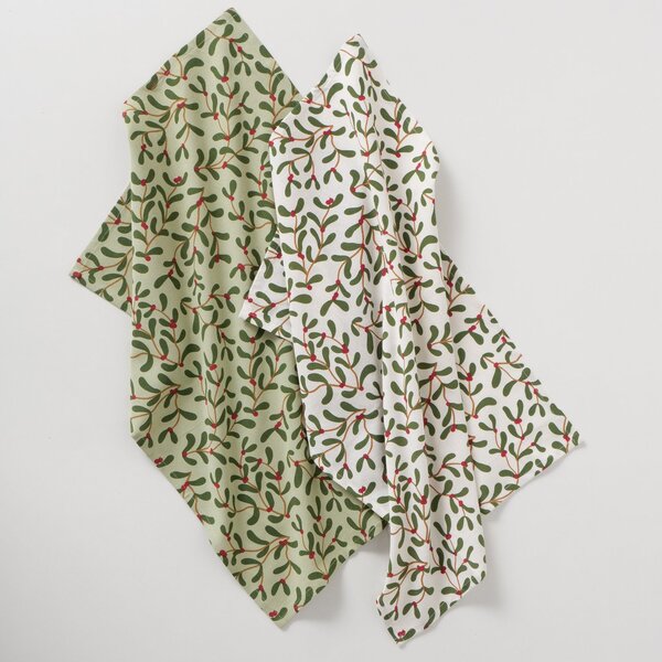 Ścierki kuchenne w drobny wzór MISTLETOE, 50 x 70 cm, 2 szt