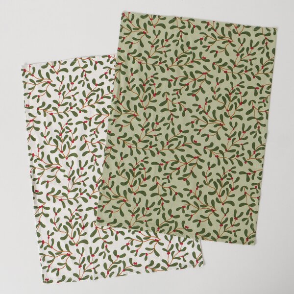 Ścierki kuchenne w drobny wzór MISTLETOE, 50 x 70 cm, 2 szt