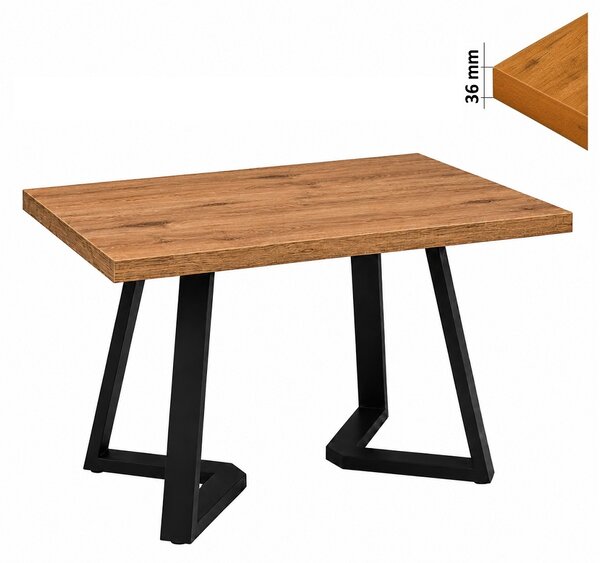 Stół 60x100 cm prostokątny nierozkładany, blat 3,6 cm, nogi Metalowe „ X Łączone ” | ArtD Home