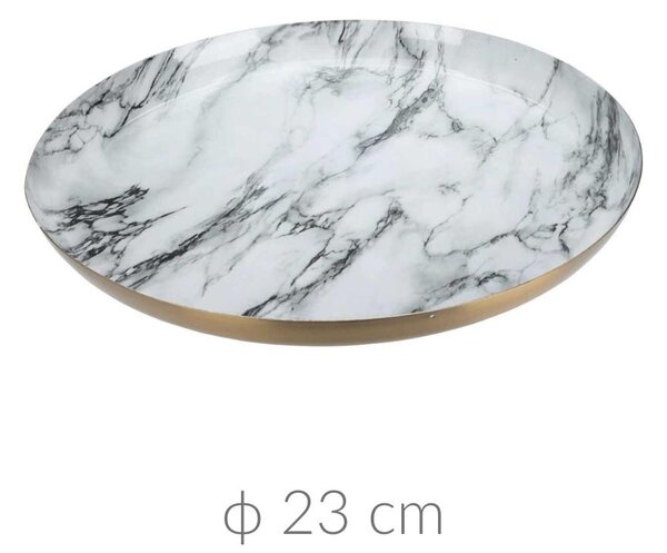 Talerz dekoracyjny, imitacja marmuru