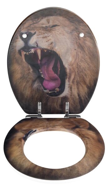 Deska sedesowa z nadrukiem 3D LION z MDF, WENKO