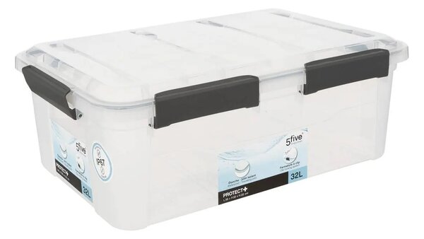 Wodoodoporne pudło do przechowywania z pokrywą, 32 l