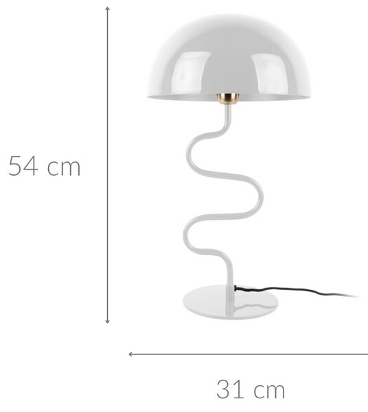 Lampa stołowa grzybek TWIST, metalowa, wys. 54 cm