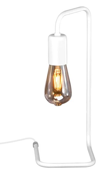 Biała industrialna lampka stołowa bez klosza - A732 B9-P35