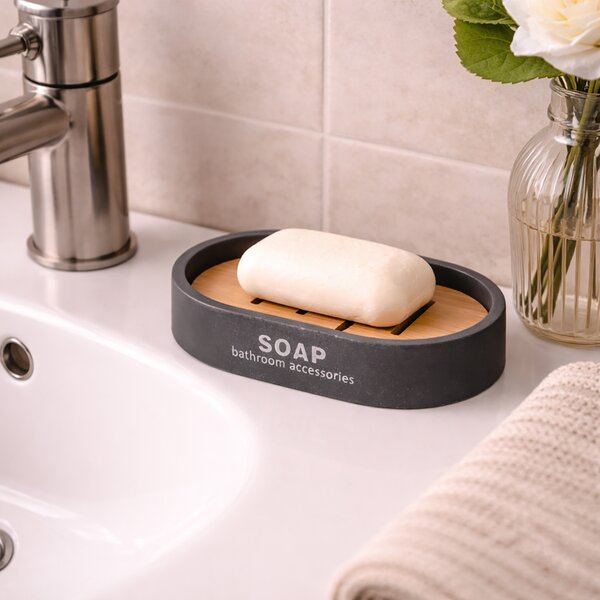 Mydelniczka SOAP z bambusowym ociekaczem