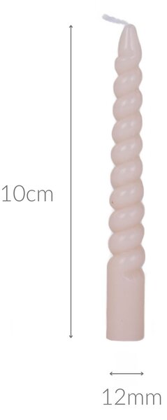 Spiralne świece stołowe z parafiny, 10 cm