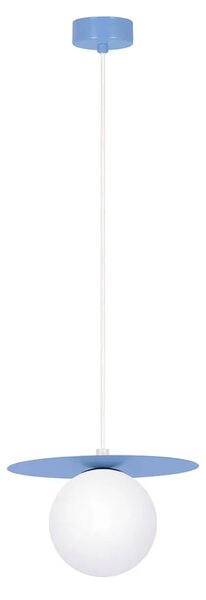 Niebieska lampa wisząca w kształcie kapelusza - A679 T9-T22