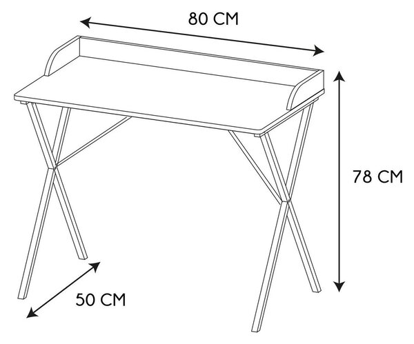 Minimalistyczne Biurko Z Wzorem Białego Lastryko E7-S38