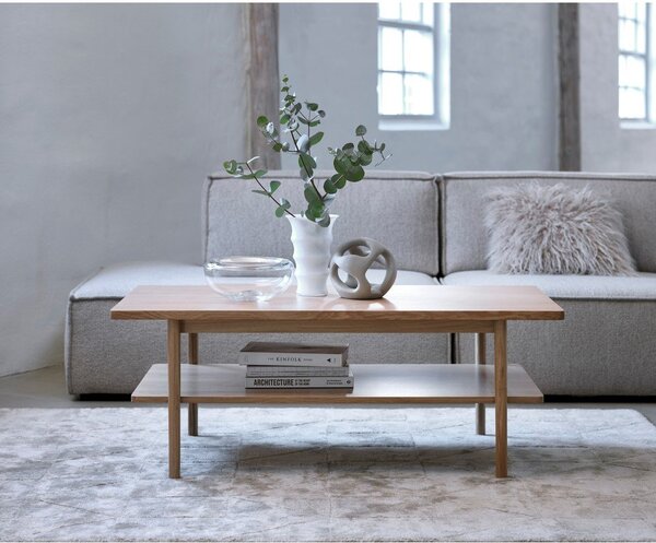 Stolik z blatem w dekorze dębu 60x120 cm Ponza – Unique Furniture