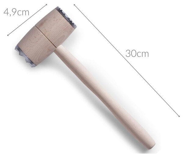 Tłuczek do mięsa drewniany, 30 cm, ZELLER