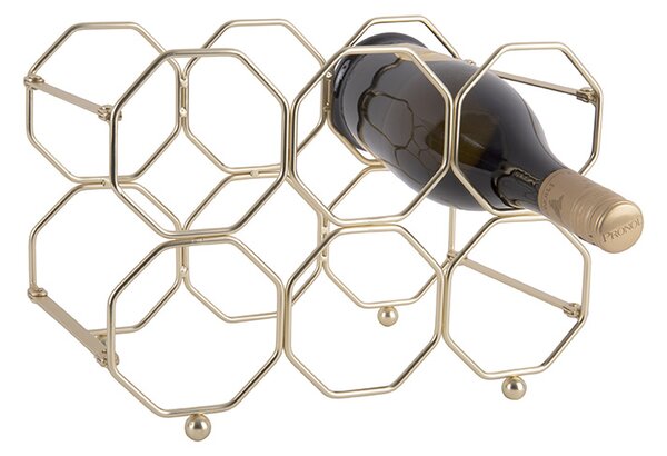 Stojak na wino HONEYCOMB, na 6 butelek, 31 x 22 x 16,5 cm