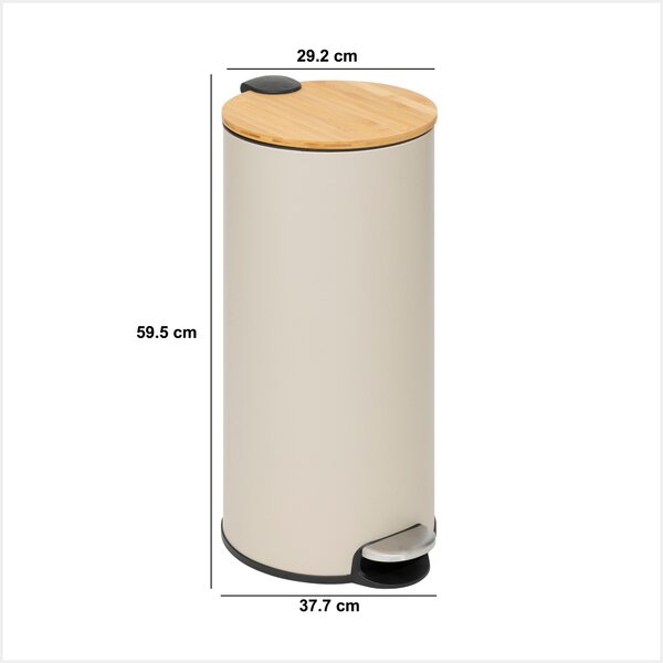 Kosz na śmieci MODERN, 30 L, metalowy