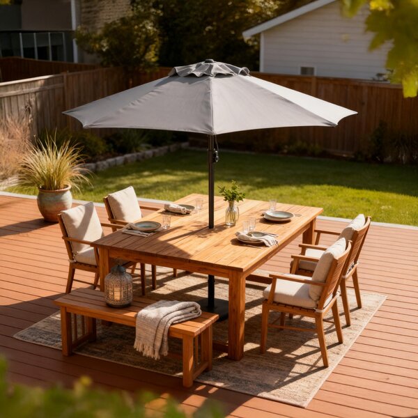 JUMI Parasol OGRODOWY plaowy UCHYLNY solidny REGULOWANY XL duy SKADANY amany