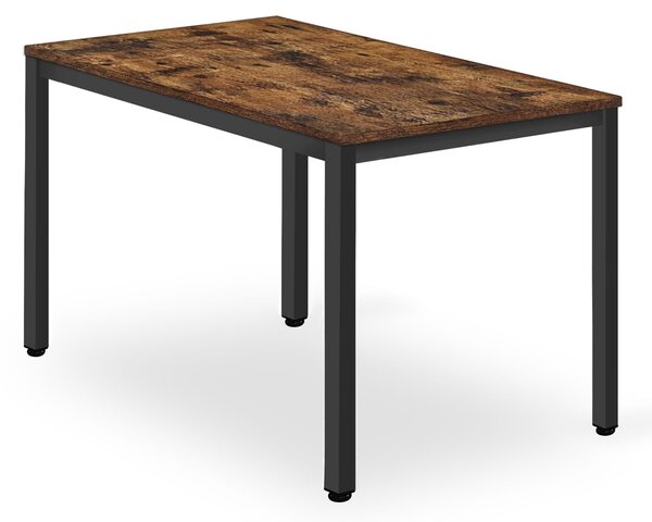 Stół TESSA 120cm x 60cm - rustykalny / czarne nogi