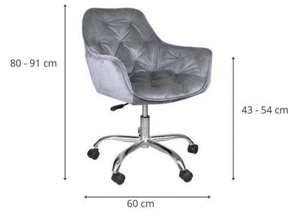 Fotel biurowy Q-190 VELVET, beżowy