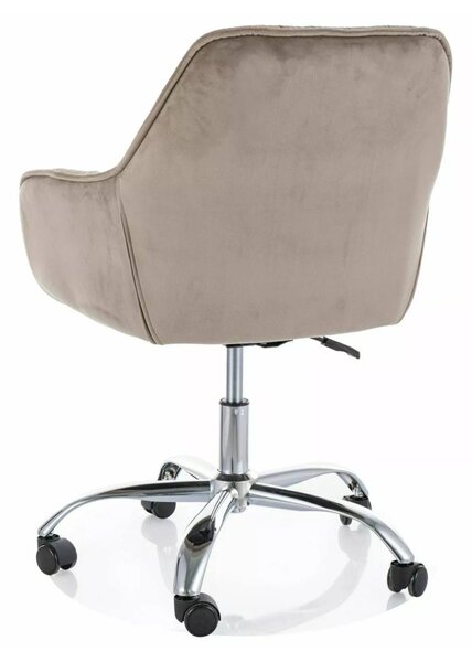 Fotel biurowy Q-190 VELVET, beżowy