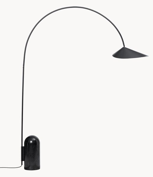 Lampa łukowa z regulacją wysokości i podstawą z marmuru Arum