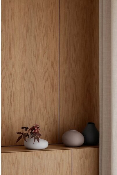 Ciemnoszary porcelanowy wazon (wysokość 17 cm) Nona – Blomus