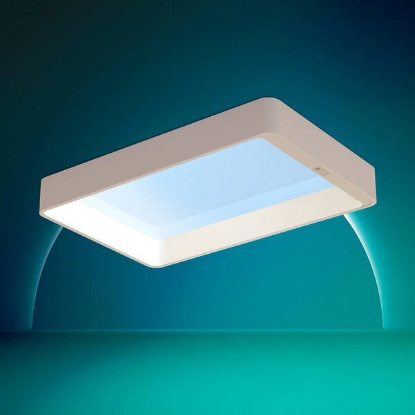 Philips Lampa sufitowa SKYLIGHT, możliwość ściemniania, biały / opal, salon / jadalnia, tworzywo sztuczne, nowoczesny