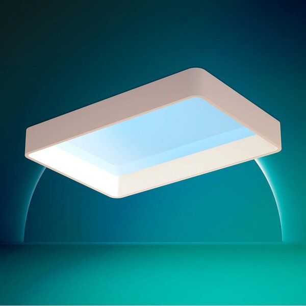 Philips Lampa sufitowa SKYLIGHT, możliwość ściemniania, biały / opal, salon / jadalnia, tworzywo sztuczne, nowoczesny