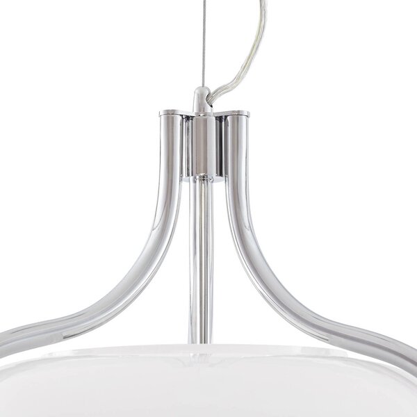 Lampa wisząca Christo Lucande, możliwość ściemniania, biały / opal, salon / jadalnia, szkło, design