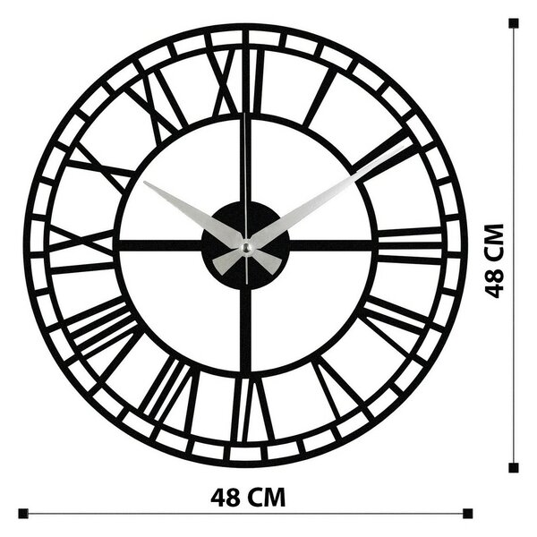 Zegar ścienny Enzoclock - S002 Black, 48 x 48 cm