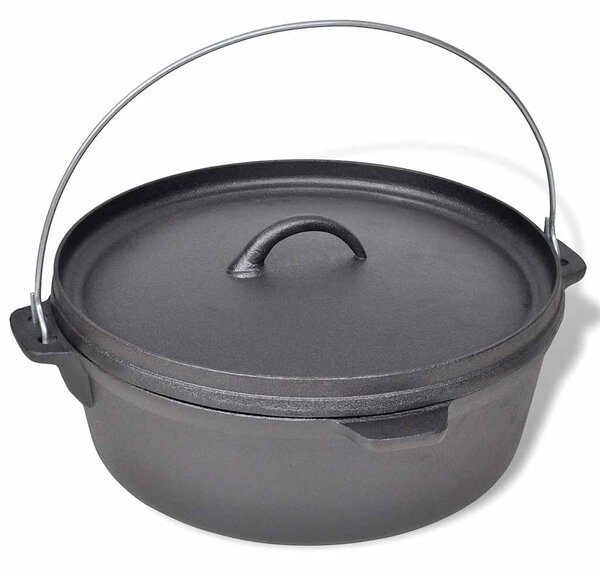 Kociołek, garnek żeliwny 5,6 l + akcesoria