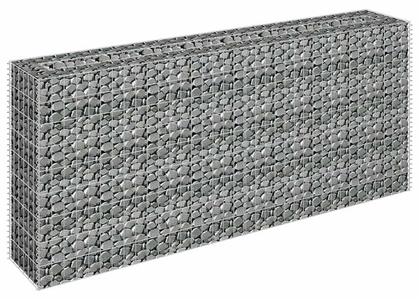 Podwyższona donica gabionowa, galwanizowana stal, 180x30x90 cm
