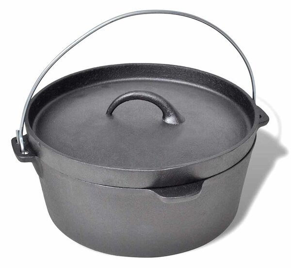 Kociołek, garnek żeliwny 4,2 l + akcesoria