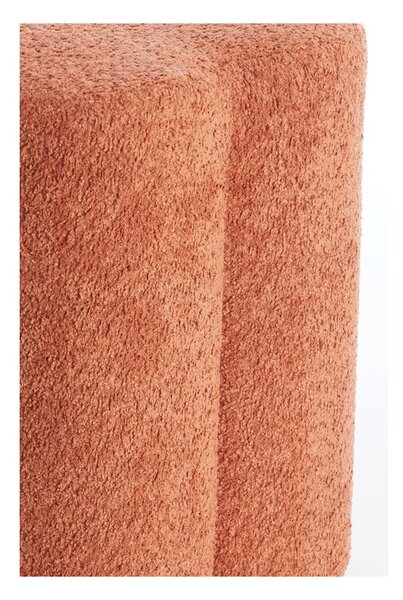 Pomarańczowy puf z materiału bouclé Nalani – Light & Living