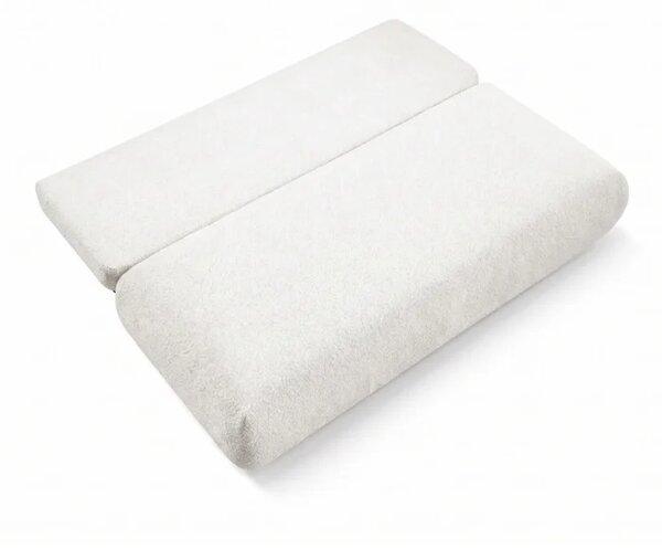 Sofa BASE Rozkładana Dwuosobowa Kremowa Boucle Nowoczesna