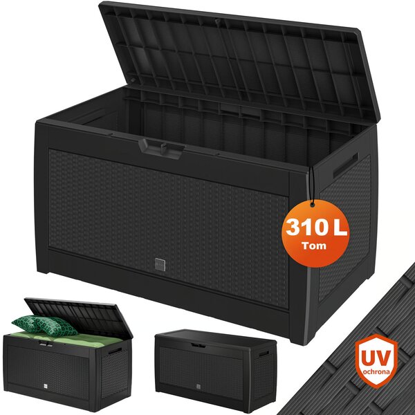 Skrzynia do przechowywania RATO, 310L, 119x48x60cm, antracytowa Prosperplast