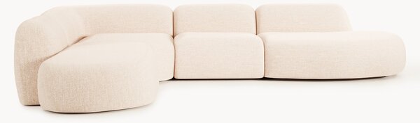 Narożna sofa modułowa XL Bouclé z szezlongiem Wolke