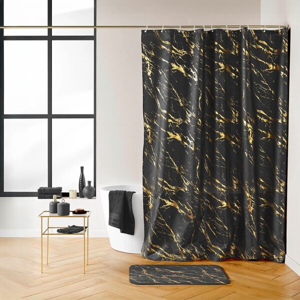 Zasłona prysznicowa 180x200 cm Aquamarbre – douceur d'intérieur