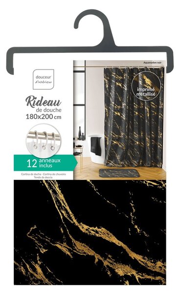 Zasłona prysznicowa 180x200 cm Aquamarbre – douceur d'intérieur