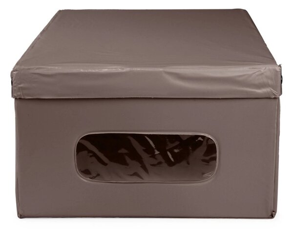 Compactor Pudełko do przechowywania składane z pokrywą SMART, 50 x 40 x 25 cm, taupe, S
